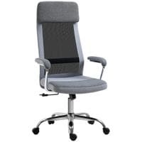 Office Chair Mesh High Back Swivel Task PC Desk Chair for Home W/Arm, Grey