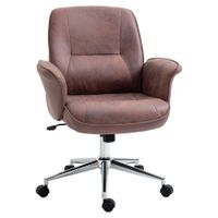Micro-Fibre Office Chair Desk Chair with Swivel Wheels Tilt Function, Red