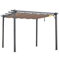 Pergola Gazebo Awning Canopy Sun Shade Shelter Aluminium 3M X 3M Garden
