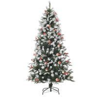 6FT Artificial Snow Dipped Christmas Tree Xmas Pencil Tree Holiday Decoration