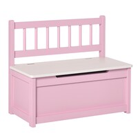 2 in 1 Wooden Toy Box, Seat Bench Storage Chest w/Pneumatic Rod