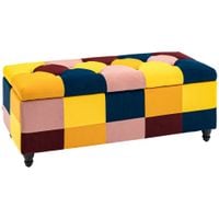 114 X 47 X 47cm Velvet Storage Ottoman with Lid for Living Room Bedroom838-352V71MX