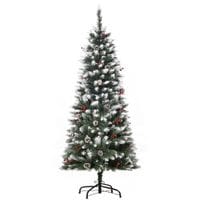 5FT Artificial Christmas Tree Xmas Pencil Decoration w/Pinecone Berries