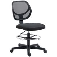 Tall Office Chair Draughtsman Chair with 360 Wheels for Standing Desk Black