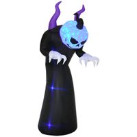 7ft Inflatable Halloween Round-Headed Ghost Blow-Up Outdoor Display w/LEDs