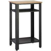 Modern Side Table with 2-Tier Shelves End Table for Bedroom, Living Room