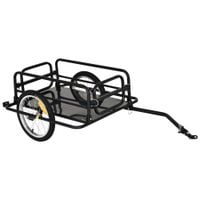 Bike Trailer Cargo Bicycle Storage Carrier with Hitch Steel Frame