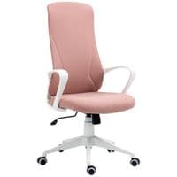 Home Office Chair High-Back Computer Chair W/Armrests Adjustable Height Pink