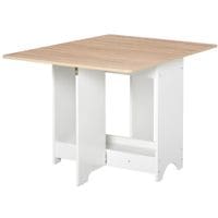 Drop-Leaf Dining Table Folding Desk Foldable Bar Table with Storage Shelf
