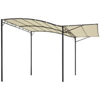 3 X 2.5m Patio Metal Gazebo Door Window Awning Wall Mount Metal Outdoor Shelter