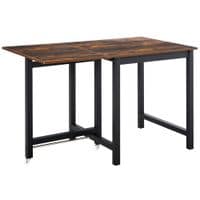 Drop Leaf Kitchen Folding Table Foldable Desk for Dining, Working & Writing