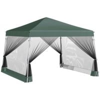 3x3x2.6m Folding Pop-up Garden Adjustable Gazebo W/Mosquito Netting84C-155GN