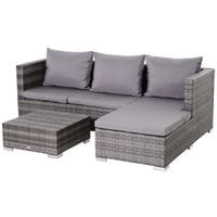 Rattan Garden Furniture Sofa Patio Conservatory Wicker w/Cushion 4-Seater860-091V70
