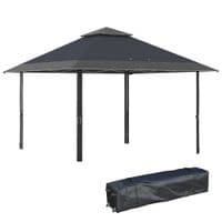 4 X 4m Outdoor Pop Up Canopy Tent Gazebo FCM Legs and Bag Grey