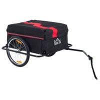 Folding Bicycle Cargo Storage Bike Trailer Enclosed Cart Removable Cover Hitch5664-0005R