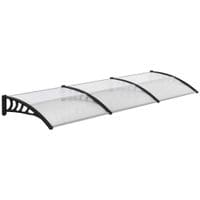 Front Door Canopy Outdoor Awning 300x96cm for Window Porch Back Door Clear