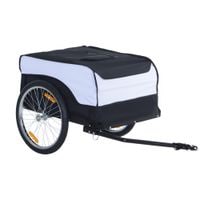 Folding Bicycle Cargo Storage Bike Trailer Enclosed Cart Removable Cover HitchB71-004