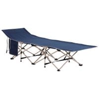 Single Person Wide Folding Camping Cot w/Carry Bag Travel Guest FishingA20-116BU