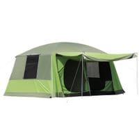 Dome Tent Camping Shelter W/Porch, Two Rooms, Lamp Hook, Portable Carry Bag