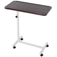 over Bed Chair Table with 4 Castors Lockable Multi-Purpose Height Adjustable