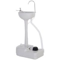 Camping Portable Hand Wash Sink W/Towel Holder & Soap Dispenser Stand Foot