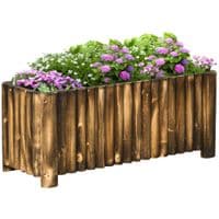 Raised Flower Bed Wooden Rectangualr Planter Container Box Herb Pot 4 Feet845-101
