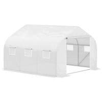 Walk-In Polytunnel Greenhouse Garden Growhouse w/Roll Up Door 4.5 X 3 X 2 M