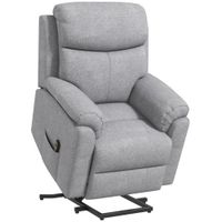Power Lift Chair Electric Riser Recliner with Remote Control Side Pocket Grey