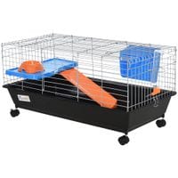 Small Animal Cage Rabbit Guinea PIG Hutch Pet Play House with Platform Ramp