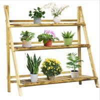 3 Tier Flower Plant Pot Shelf Stand Display Ladder Garden Rack Step Style Wooden845-113