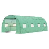 Walk In Polytunnel Garden Greenhouse Window Door Outdoor Plant Flower 6 X 3M