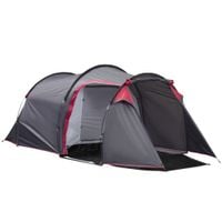 2-3 Man Camping Tent w/2 Rooms Porch Air Vents Rainfly Weather-ResistantA20-173CG