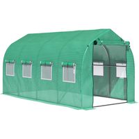 Walk-in Polytunnel Round/Gable Top Garden Greenhouse Heat Shed W/Windows845-147