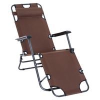 Garden Lounge Single Chair Adjustable Recliner Portable Foldable Outdoor84B-043BN
