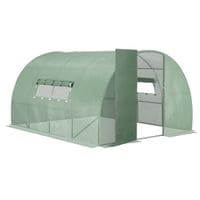 Reinforced Steel Walk-in Polytunnel Greenhouse with Door and Windows (2 Sizes) 845-142