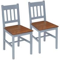 Pine Wood Dining Chairs Set of 2 with Slat Back for Living Room, Kitchen835-910V00GY