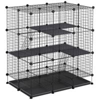 Large Metal 3 Level Pet Cage for Ferret Chinchilla w/Doors Bottom Trays