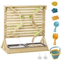 18-Piece Wooden Running Water Playset w/Sink Toys, for Ages 3-7 Years