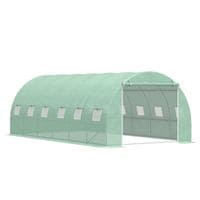 Greenhouse Polytunnel Flower Walk-in Shed Growing Steel Outdoor w/Zipped Door845-156