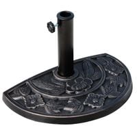 9kg Resin Half Round Parasol Base Umbrella Stand Garden Outdoor Accessories
