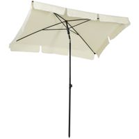 Aluminium Sun Umbrella Parasol Patio Garden Rectangular Tilt 2M X 1.25M84D-016CW