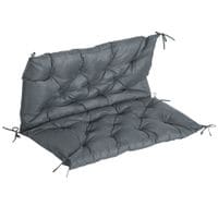 2 Seater Bench Cushion Swing Chair Seat Pad for Indoor Outdoor Use Dark Grey