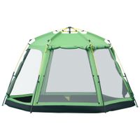 6 Person Camping Tent 2-Tier Pop-up Tent with 2 Doors and Portable Carry Bag