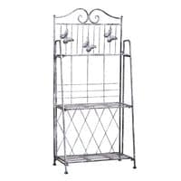 3-Tier Garden Plant Stand Metal Flower Display Rack for Potted Plants Balcony