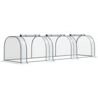 PVC Tunnel Gardening Flower Plants Greenhouse Warm House W/Zipper Door