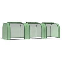 Tunnel Greenhouse Green Grow House Steel Frame Garden Backyard w/Zipped Doors845-234V05GN