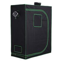 Hydroponic Plant Grow Tent Indoor Obeservation Window Floor Tray Steel Pole 600D845-263