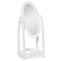 Free Standing Kids' Dressing Mirror with Storage for 3 - 8 Years Old White