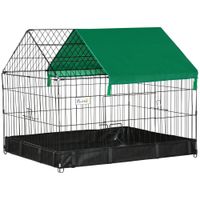 Guinea PIG Cage, Small Animal Habitat w/Top Roof, Doors, 90 X 75 X 75 cm