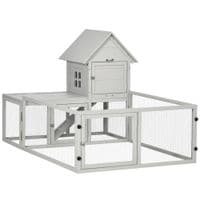 Indoor Rabbit Hutch Guinea PIG Cage W/Slide-Out Tray, Fenced Area